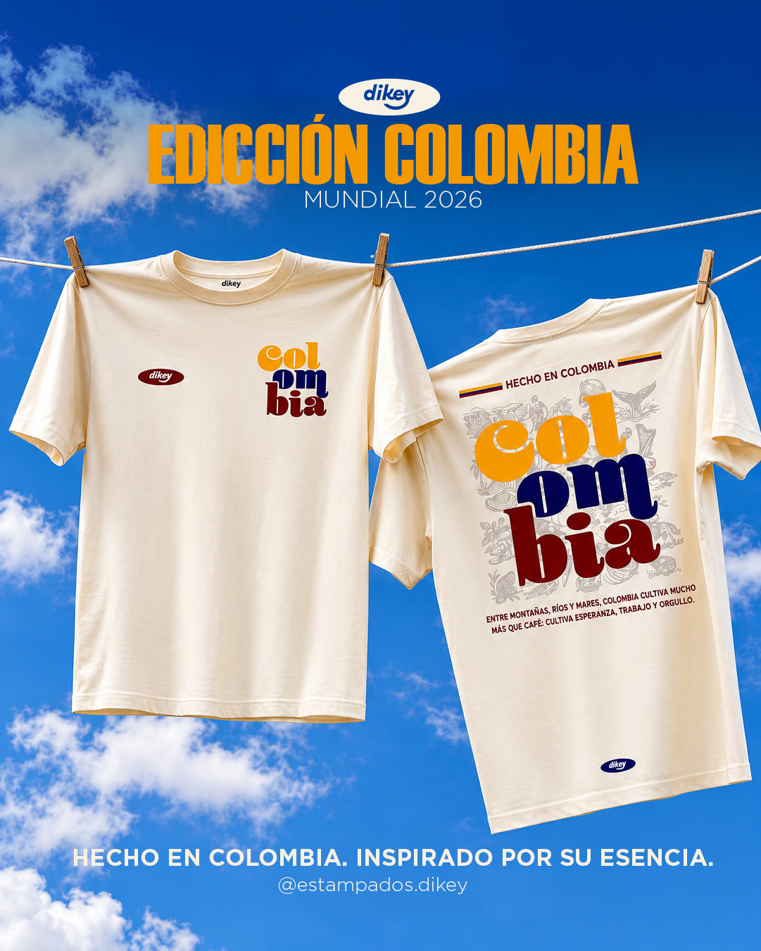 Camiseta Estampada Colombia — Estampados Dikey